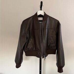 Babaton Dark Brown Leather Jacket